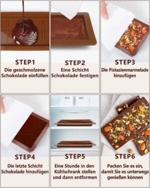 Dubai Chocoladereepvorm Siliconen 2 stuks - Afbeelding 5