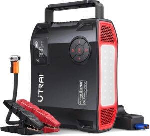 Utrai - JS-5 - Jumpstarter voor Auto - Startkabels - Starthulp - Luchtcompressor - 150PSI - 4 in 1 - 12V - 2000A - Jumpstarters - Powerbank 16000mAh - Zwart