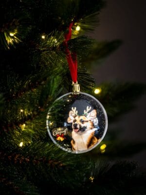 Unieke kerstballen met honden design: Corgi Christmas Sparkle. - Afbeelding 6