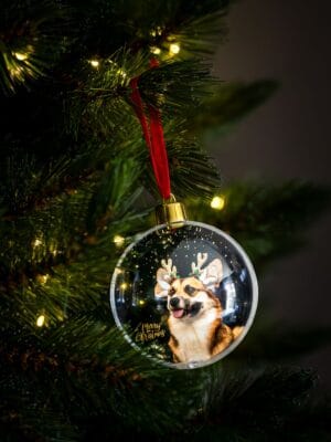 Unieke kerstballen met honden design: Corgi Christmas Sparkle. - Afbeelding 5