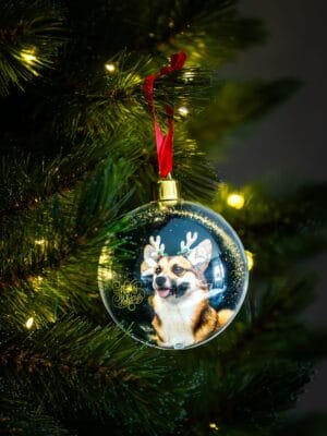 Unieke kerstballen met honden design: Corgi Christmas Sparkle. - Afbeelding 7