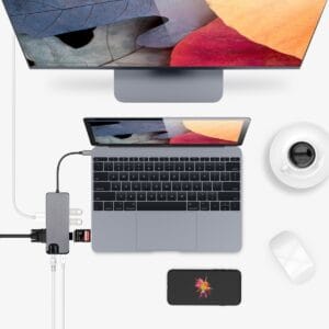 8-in-1 USB-C Adapter / Hub – HDMI 4K + VGA + Ethernet + 2× USB-A 3.0 + SD/TF-kaartlezer + USB-C PD-opladen – Compatibel met MacBook, Chromebook, Surface, Dell, Lenovo, Samsung - Afbeelding 6